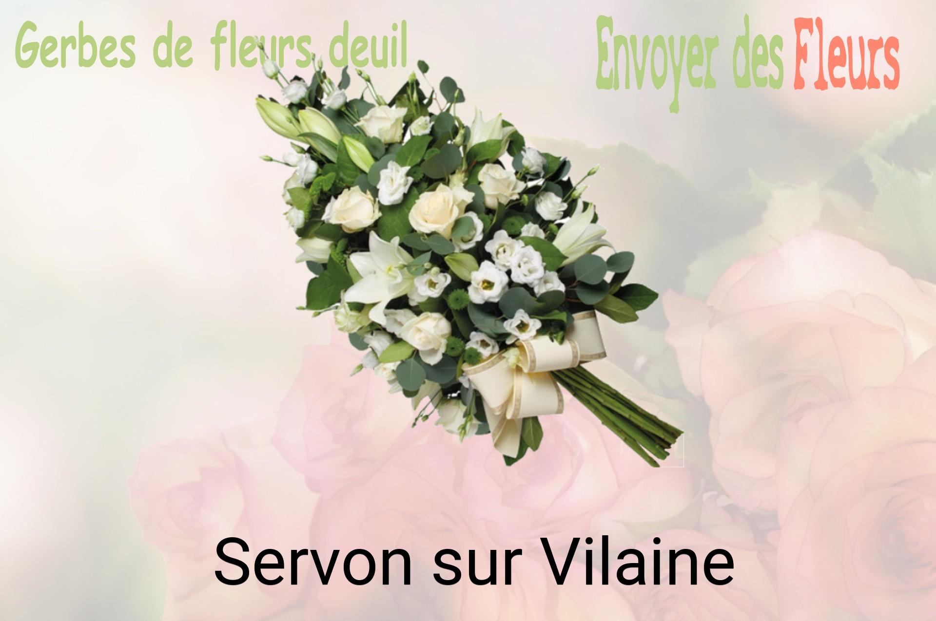 Gerbe de fleurs de deuil livrée à Servon-sur-Vilaine